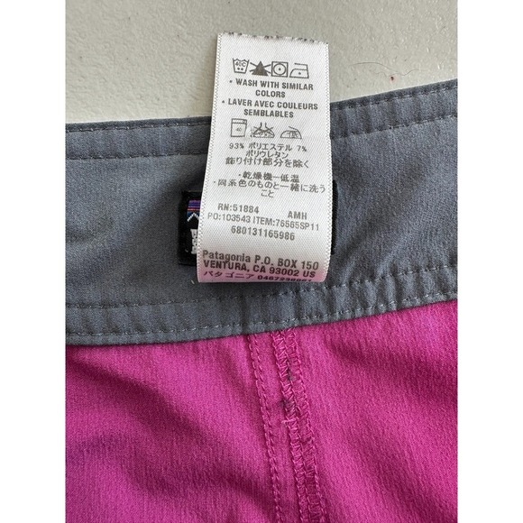 Patagonia Board Shorts Womens 10 Amaranth Girona Low Rise 10 Inseam Long Hike - Picture 7 of 8